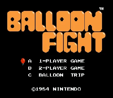 Balloon Fight (Europe) (Virtual Console) screen shot title